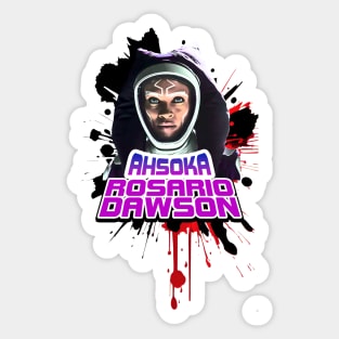 Rosario Dawson in Ahsoka graphic design illustration ironpalette Sticker